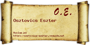 Osztovics Eszter névjegykártya
