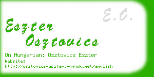 eszter osztovics business card